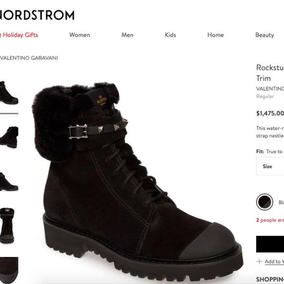 VALENTINO GARAVANI Rockstud Combat Ankle Boot Lace - Picture 2 of 10